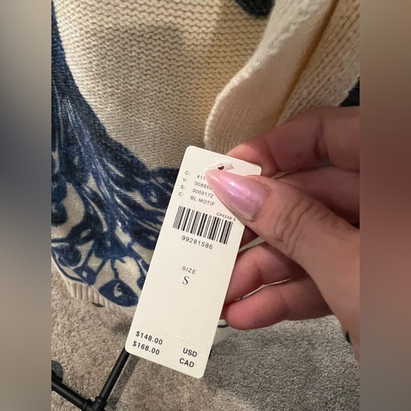 Anthropologie Maeve V-Neck Peacock Sweater Vest, SMALL NWT - Picture 4 of 4